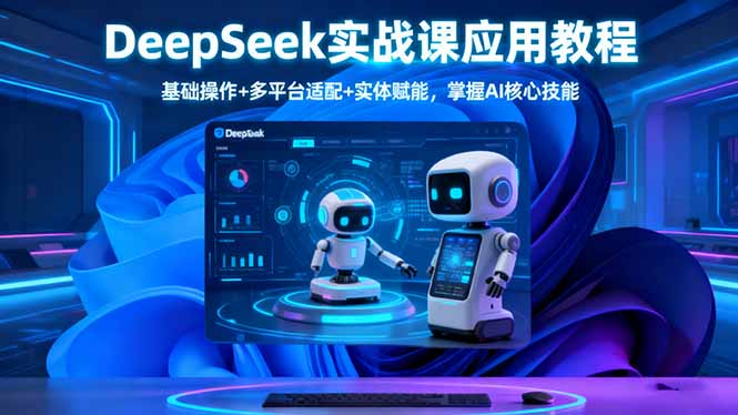 DeepSeek实战课应用教程、基础操作+多平台适配+实体赋能,掌握AI核心技能-钱叫兽