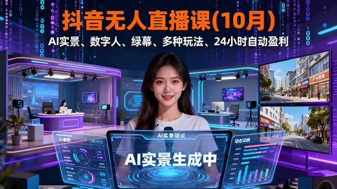 抖音无人直播课(10月-钱叫兽