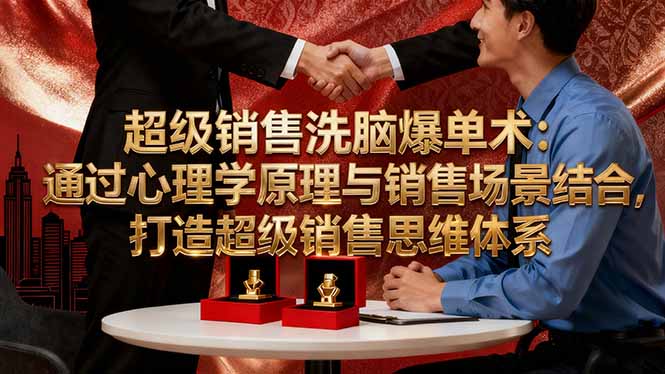 超级销售洗脑爆单术：通过心理学原理与销售场景结合,打造超级销售思维体系-钱叫兽