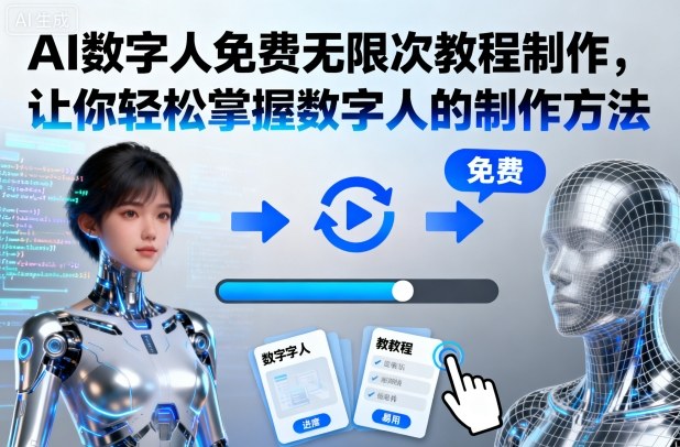AI数字人免费无限次教程制作，让你轻松掌握数字人的制作方法-钱叫兽
