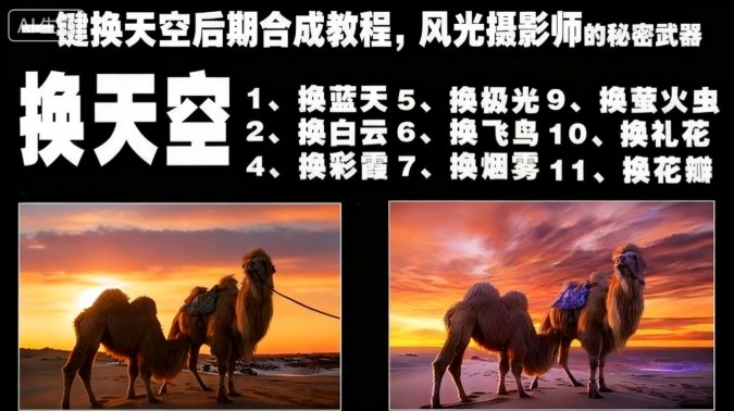 一键换天空后期合成教程,风光摄影师的秘密武器-钱叫兽