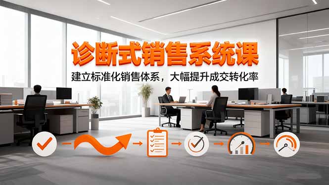 诊断式销售系统课，建立标准化销售体系，大幅提升成交转化率-钱叫兽