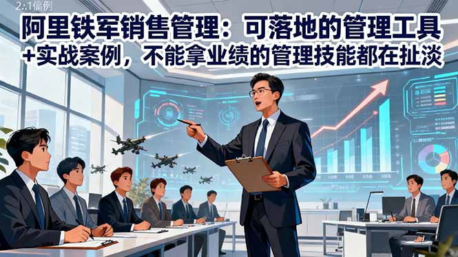 阿里铁军销售管理：可落地的管理工具+实战案例，不能拿业绩的管理都在扯淡-钱叫兽