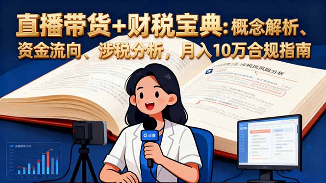 直播带货+财税宝典：概念解析、资金流向、涉税分析，月入10万合规指南-钱叫兽